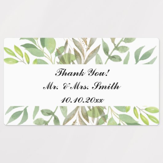 Bedankt voor je bruiloft labels (Design 2)