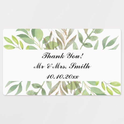 Bedankt voor je bruiloft labels (Design 1)