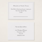 Bedankt voor je bruiloft visitekaartjes (Voorkant /achterkant)