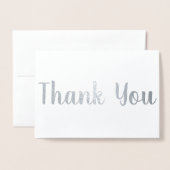 Bedankt voor je bruiloft| Zilver Folie Kaarten (Voorkant met envelop)