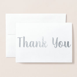 Bedankt voor je bruiloft| Zilver Folie Kaarten