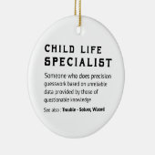 Bedankt voor je cadeau aan de kinderspecialist keramisch ornament (Rechts)