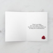 Bedankt voor je cadeaubon met een rode roos (Binnen)