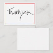 Bedankt voor je cadeaukaarten in zwart-wit en rood informatiekaartje (Voorkant / Achterkant)