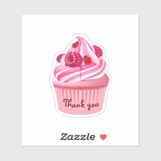 Bedankt voor je cake sticker (Vel)