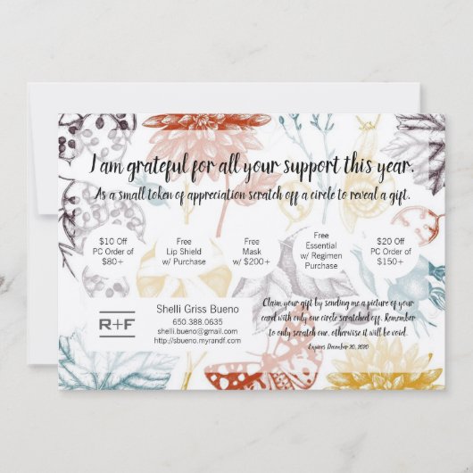 Bedankt voor je coupon kaart (Voorkant)