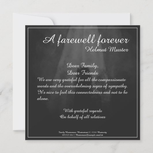 Bedankt voor je creditcard in het licht. (Achterkant)