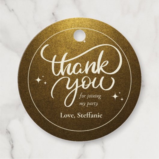 Bedankt voor je deelname aan mijn partij bedankjes labels (Voorkant)