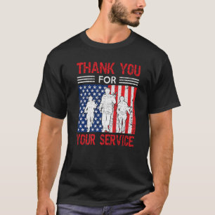 Bedankt voor je diensten Patriottische Veteranen d T-shirt