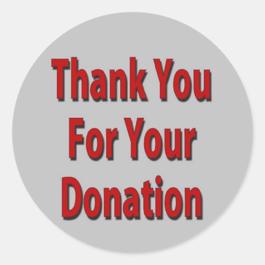 Bedankt voor je donatie ronde sticker (Voorkant)