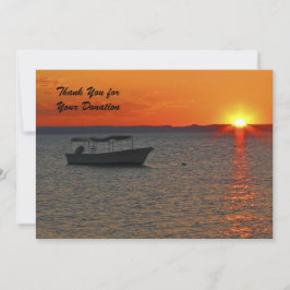 Bedankt voor je donatie, Sunset Gevist Boat