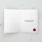 Bedankt voor je donatiekaart met een rode roos (Binnen)