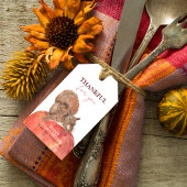 Bedankt voor je eekhoorn op Thanksgiving pompoen Cadeaulabel