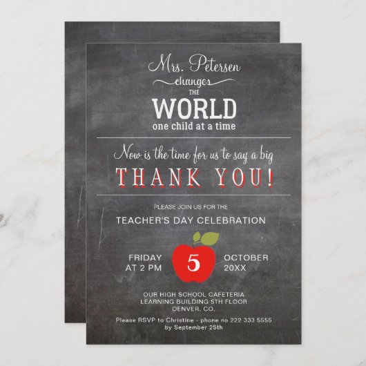 Bedankt voor je feest. kaart (Voorkant / Achterkant)