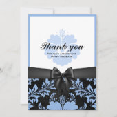 Bedankt voor je feestelijke blauwe floral kaart (Voorkant)