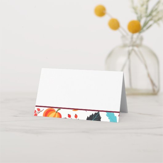 Bedankt voor je feestelijke Thanksgiving Plaatskaartje (Achterkant)