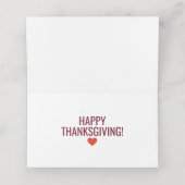 Bedankt voor je feestelijke Thanksgiving Plaatskaartje (Binnenkant ongevouwen)