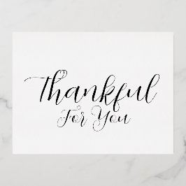 Bedankt voor je folie feestdagen briefkaart