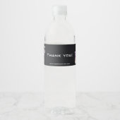 Bedankt voor je fotograaf Black-White Waterfles Etiket (Voorkant)