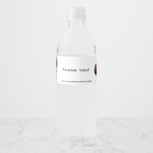 Bedankt voor je fotograaf White-Black Water Fles L Waterfles Etiket (Voorkant)