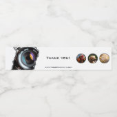 Bedankt voor je fotograaf White-Black Water Fles L Waterfles Etiket (Enkel label)