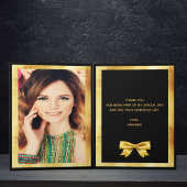 Bedankt voor je fotokaart gouden boog zwart