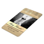 Bedankt voor je fotokaart Indian Damask Gold Magneet (Linkerzijde)