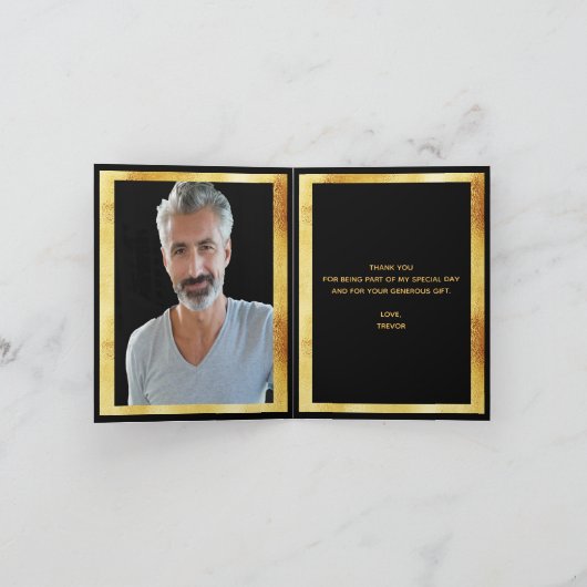 Bedankt voor je fotokaart voor je verjaardag zwart (Binnen)