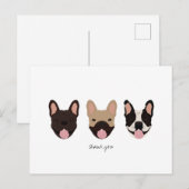 Bedankt voor je Franse Bulldogs Briefkaart (Voorkant / Achterkant)