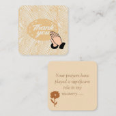 Bedankt voor je gebeden notitiekaartje (Voorkant / Achterkant)