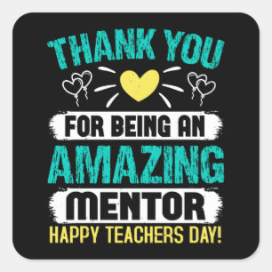 Bedankt voor je geweldige mentor vierkante sticker