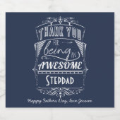 Bedankt voor je Geweldige vader Bier Etiket (Enkel label)