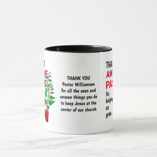 Bedankt voor je Geweldige waardering voor PASTOR Mok (Midden)