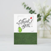 Bedankt voor je golfvlag en golftas briefkaart (Staand voorkant)