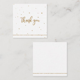 Bedankt voor je gouden glitter met lijn notitiekaartje