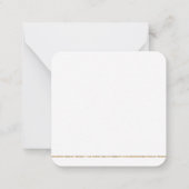 Bedankt voor je gouden glitter op wit notitiekaartje (Achterkant)