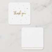 Bedankt voor je gouden glitter op wit notitiekaartje (Voorkant / Achterkant)