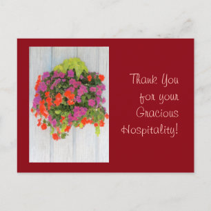 Bedankt voor je Gracious Hospitality! Briefkaart