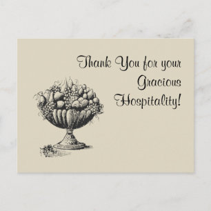 Bedankt voor je Gracious Hospitality! Briefkaart