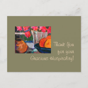 Bedankt voor je Gracious Hospitality! Briefkaart