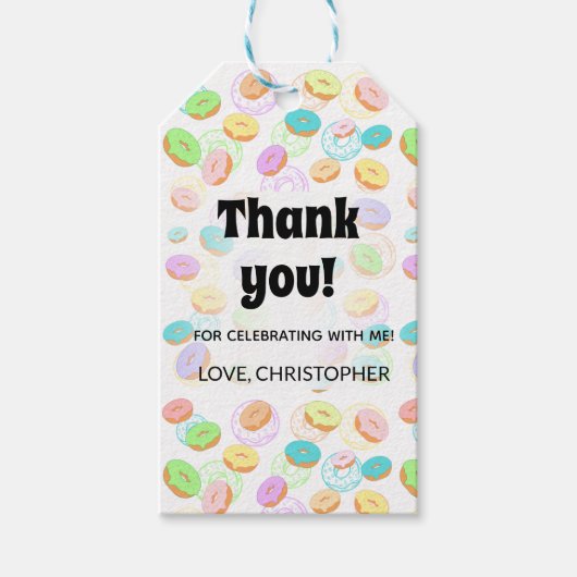 Bedankt voor je gunstlabels cadeaulabel (Voorkant)