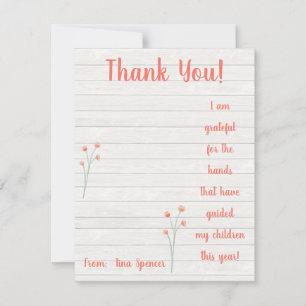 Bedankt voor je handen, cadeaukaart voor je hand kaart