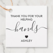 Bedankt voor je handjes cadeau Label, Kraft Bedankjes Labels (Voorkant)