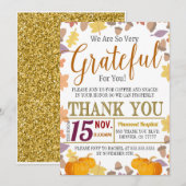 Bedankt voor je Herfst Appreciation Invitation Kaart (Voorkant / Achterkant)
