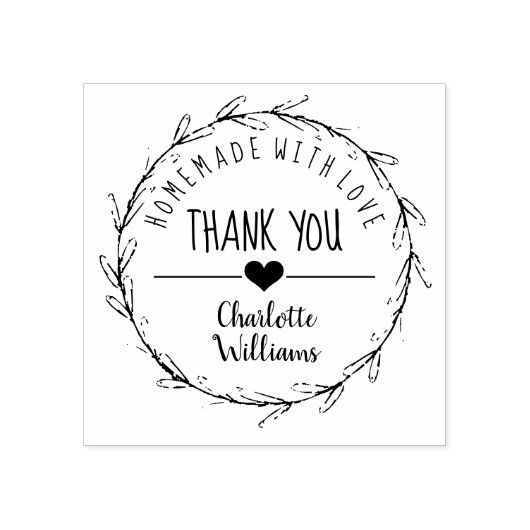 Bedankt voor je homemade met de rubber stempel van (Afrduk)