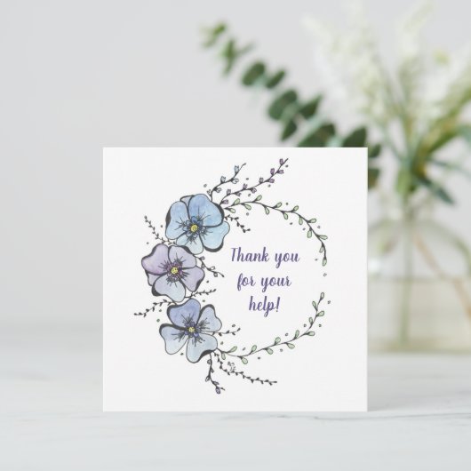 Bedankt voor je hulp (Staand voorkant)