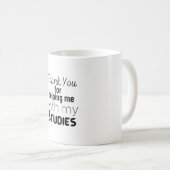 Bedankt voor je hulp bij mijn studies koffiemok (Voorkant rechts)