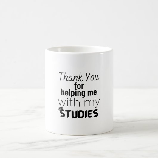 Bedankt voor je hulp bij mijn studies koffiemok (Center)