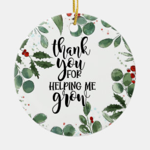 bedankt voor je hulp voor de kerstcadeautjes keramisch ornament