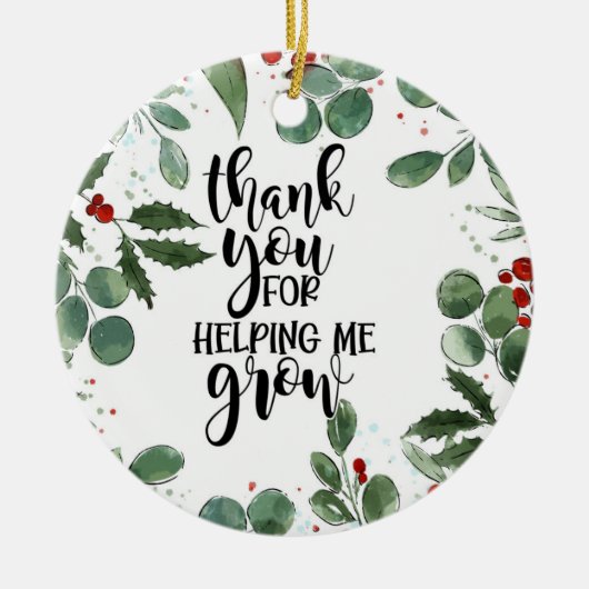 bedankt voor je hulp voor de kerstcadeautjes keramisch ornament (Voorkant)